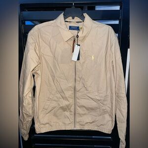 Polo by Ralph Lauren Tan Zip-Front Harrington Jacket